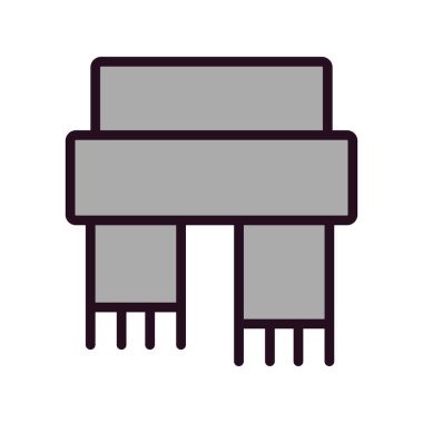 Bir bank simgesinin vektör illüstrasyonu
