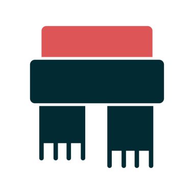 Atkı simgesi, vektör illüstrasyonu