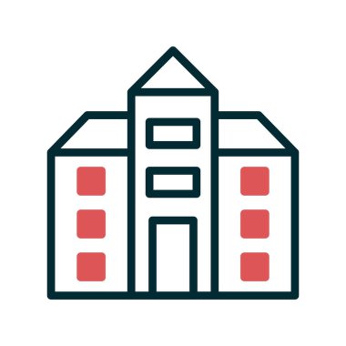 Okul simgesi, vektör illüstrasyonu