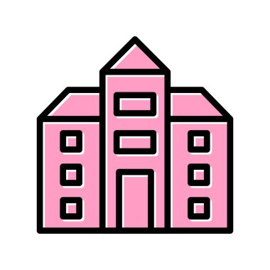 Okul simgesi, vektör illüstrasyonu