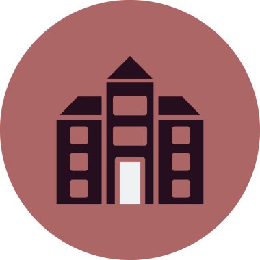 Okul simgesi, vektör illüstrasyonu