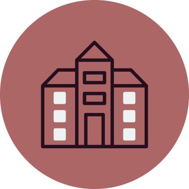 Okul simgesi, vektör illüstrasyonu