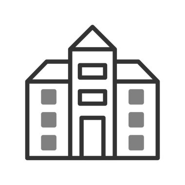 Okul simgesi, vektör illüstrasyonu