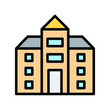 Okul simgesi, vektör illüstrasyonu