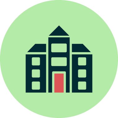 Okul simgesi, vektör illüstrasyonu