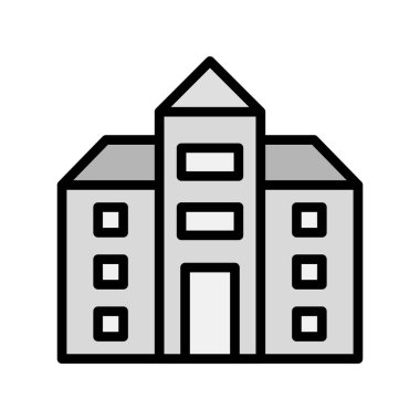 Okul simgesi, vektör illüstrasyonu