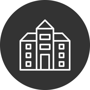 Okul simgesi, vektör illüstrasyonu