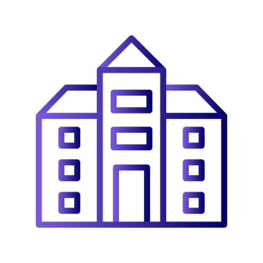 Okul simgesi, vektör illüstrasyonu