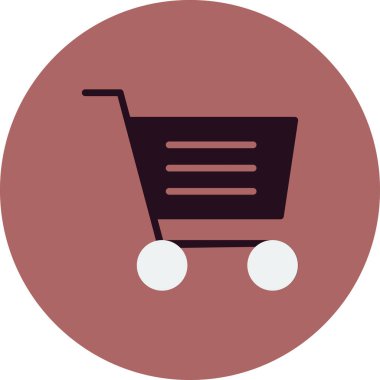 Alışveriş arabası simgesi, vektör illüstrasyonu