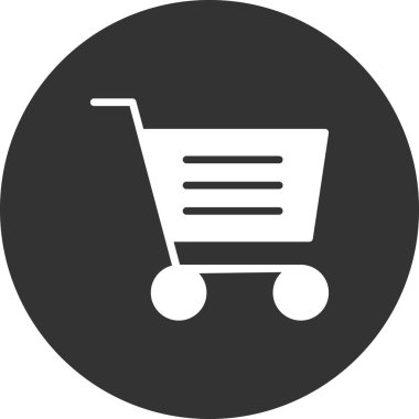 Alışveriş arabası simgesi, vektör illüstrasyonu