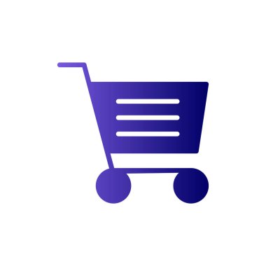 Alışveriş arabası simgesi, vektör illüstrasyonu