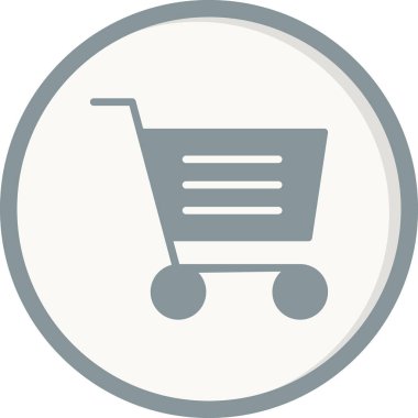 Alışveriş arabası simgesi, vektör illüstrasyonu