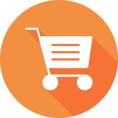 Alışveriş arabası simgesi, vektör illüstrasyonu