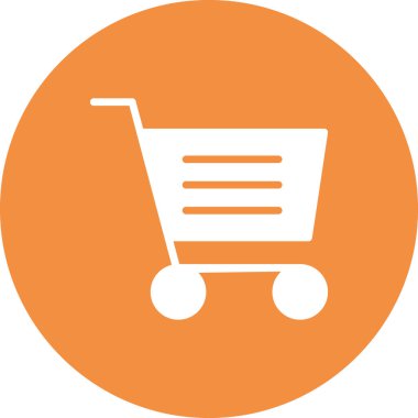 Alışveriş arabası simgesi, vektör illüstrasyonu