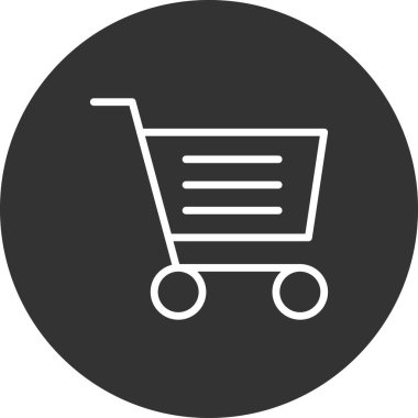 Alışveriş arabası simgesi, vektör illüstrasyonu