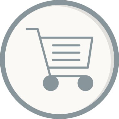 Alışveriş arabası simgesi, vektör illüstrasyonu