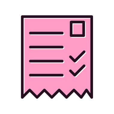 alışveriş listesi simge vektör çizim