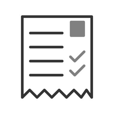 alışveriş listesi simge vektör çizim