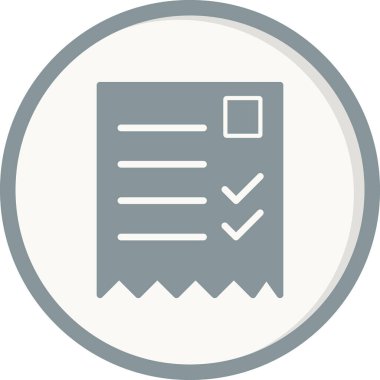 alışveriş listesi simge vektör çizim