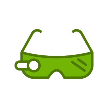 gözlük simgesi beyaz zemin üzerinde. vektör çizim.