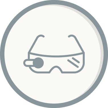 gözlük simgesi beyaz zemin üzerinde. vektör çizim.