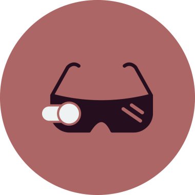 gözlük simgesi beyaz zemin üzerinde. vektör çizim.