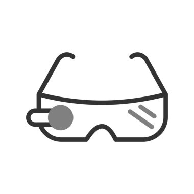 gözlük simgesi beyaz zemin üzerinde. vektör çizim.