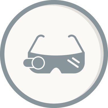 gözlük simgesi beyaz zemin üzerinde. vektör çizim.