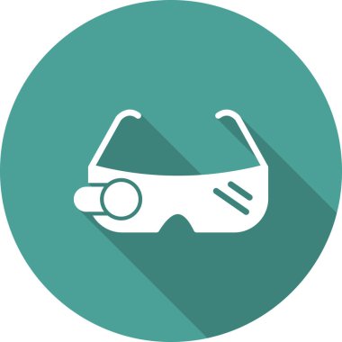 gözlük simgesi beyaz zemin üzerinde. vektör çizim.