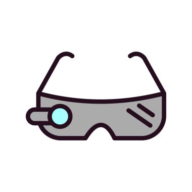 gözlük simgesi beyaz zemin üzerinde. vektör çizim.