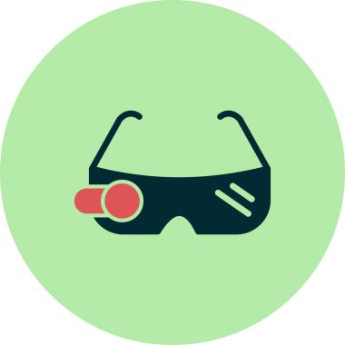 gözlük simgesi beyaz zemin üzerinde. vektör çizim.