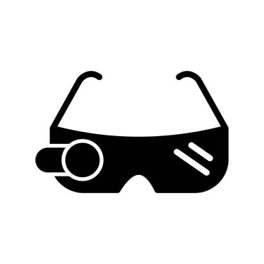 gözlük simgesi beyaz zemin üzerinde. vektör çizim.