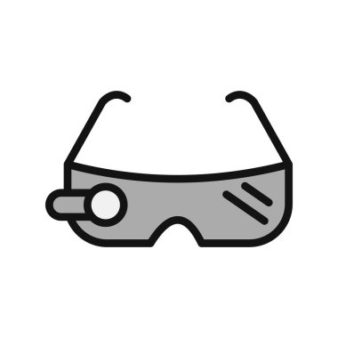 gözlük simgesi beyaz zemin üzerinde. vektör çizim.