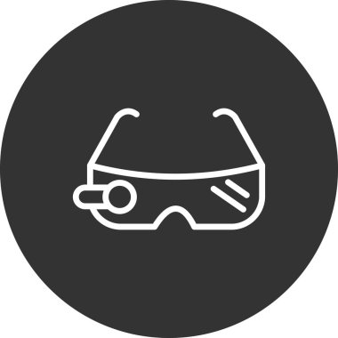 gözlük simgesi beyaz zemin üzerinde. vektör çizim.