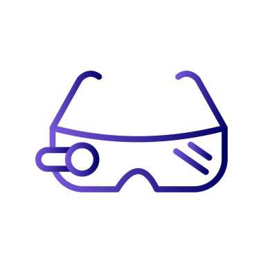 gözlük simgesi beyaz zemin üzerinde. vektör çizim.