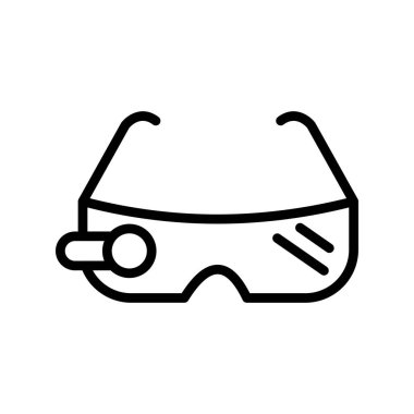 gözlük simgesi beyaz zemin üzerinde. vektör çizim.