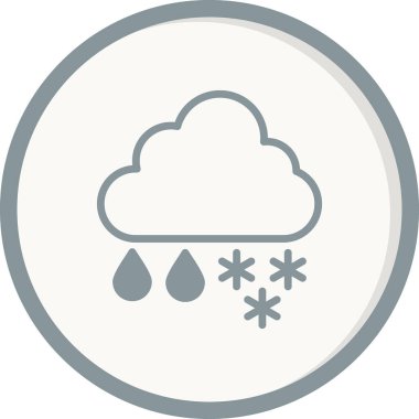 Yağmur. Web simgesi basit illüstrasyon