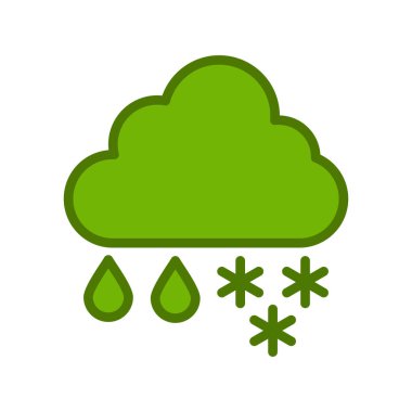 Bulut ikonu. düz dizayn. vektör illüstrasyonu.