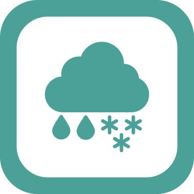 Kar ikonu. Vektör illüstrasyonu