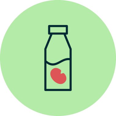 Soya Sütü simgesi, vektör illüstrasyonu