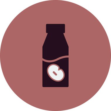 Soya Sütü simgesi, vektör illüstrasyonu