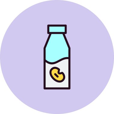 Soya Sütü simgesi, vektör illüstrasyonu