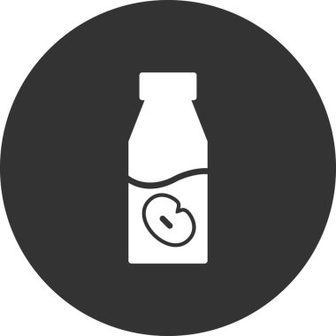 Soya Sütü simgesi, vektör illüstrasyonu