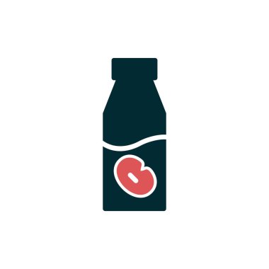 Soya Sütü simgesi, vektör illüstrasyonu