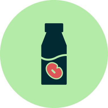 Soya Sütü simgesi, vektör illüstrasyonu