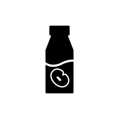 Soya Sütü simgesi, vektör illüstrasyonu