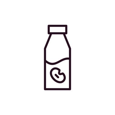 Soya Sütü simgesi, vektör illüstrasyonu