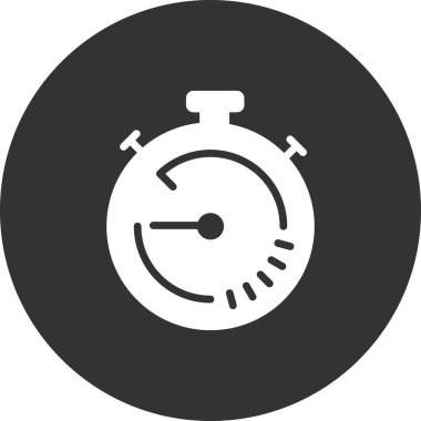 Stopwatch simgesi, düz vektör çizimi tasarımı