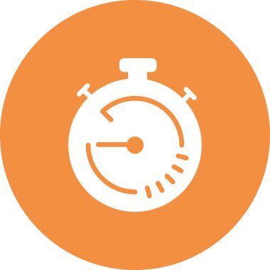 Stopwatch simgesi, düz vektör çizimi tasarımı