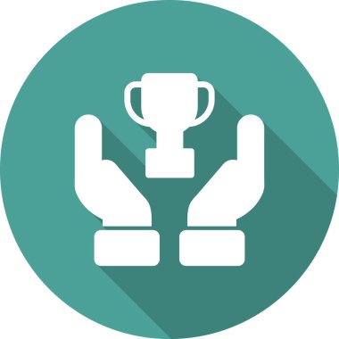 Başarı simgesi, kupa, vektör illüstrasyonu